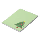 Bloc-note Sapin de Noël sur fond vert clair (Tourné)