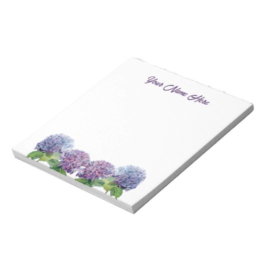 Bloc-note Sapphire Blues Hydrangeas Notepad (Tourné)