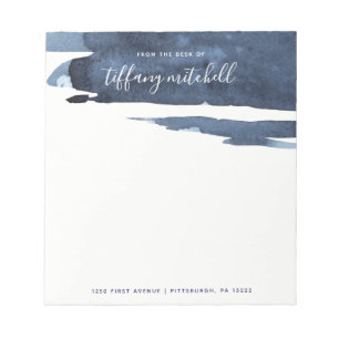 Bloc-note Sapphire Splash Aquarelle Bleu Foncé