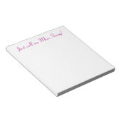 Bloc-note Sassy Miss Cute Girly Funny Attitude (Incliné)