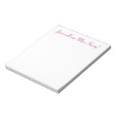 Bloc-note Sassy Miss Cute Girly Funny Attitude (Tourné)