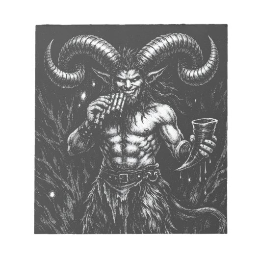 Bloc-note Satyre d'hiver cornu — par BurnsInHell (Devant)