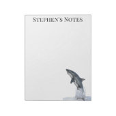 Bloc-note Sauter grand requin blanc Personnalisé (Tourné)