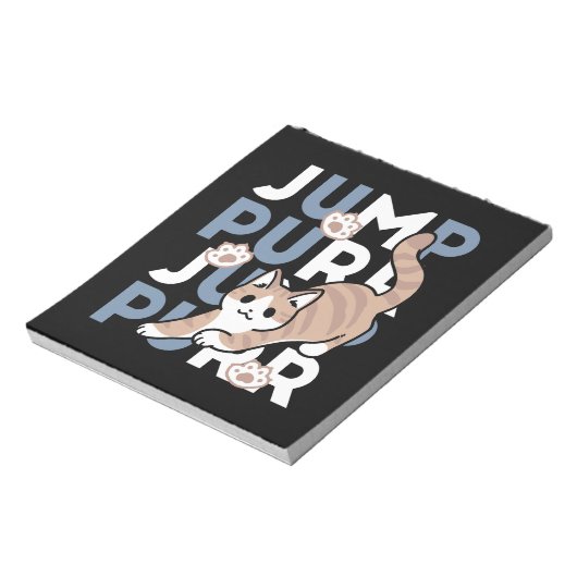 Bloc-note Sauter Purr Jump : Conception de chat joueuse avec (Tourné)