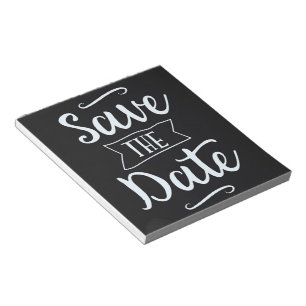 Bloc-note Sauvegarder la date tableau noir vintage