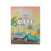 Bloc-note Sauver la date voiture classique (Tourné)