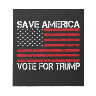 Bloc-note Sauver l'Amérique Votez pour Trump
