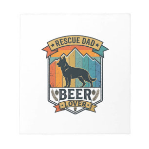 Bloc-note Sauver Papa Amateur de Bière Chien Vintage Coucher