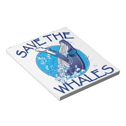 Bloc-note Sauvez les baleines (Incliné)