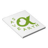 Bloc-note save earth planète (Incliné)