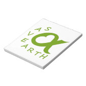 Bloc-note save earth planète (Tourné)