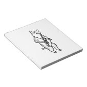 Bloc-note Saxophone Instrument Musique Jazz Cat Post-it Note (Incliné)