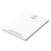 Bloc-note Scales de justice Black Lawyer Attorney Notepad (Tourné)