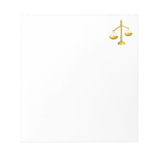 BLOC-NOTE SCALES OF LAW AND JUSTICE (Devant)