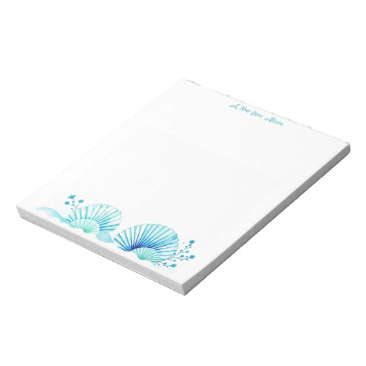 Bloc-note Scallop Shells and Flowers  (Tourné)