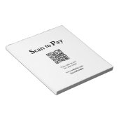 Bloc-note Scanner pour payer la commande QR code ajouter un  (Incliné)