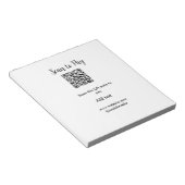 Bloc-note Scannez pour payer, scannez le code QR, ajoutez le (Incliné)