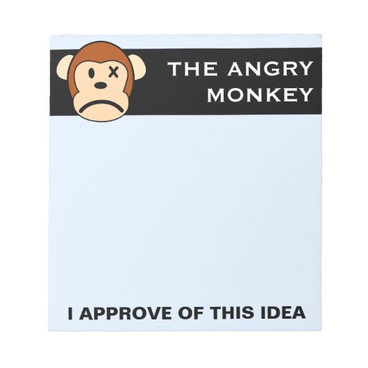 Bloc-note Sceau d'approbation : Produit approuvé par Angry M (Devant)