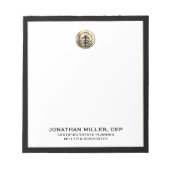 Bloc-note Sceau de logo or de luxe simple (Devant)