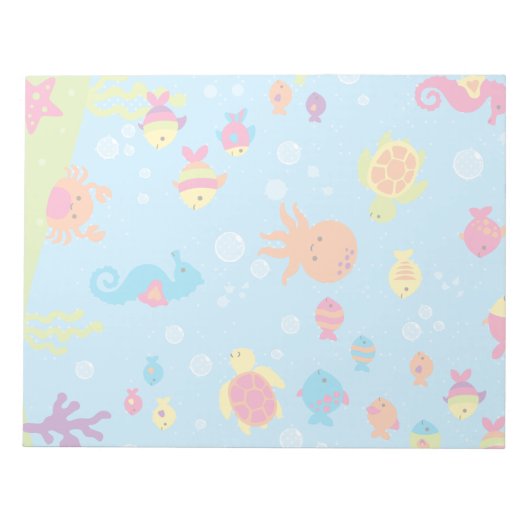 Bloc-note Scène sous-marine mignonne (Devant)