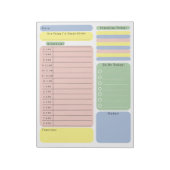 Bloc-note Schedule To Do Planner Checklist Organising Notes (Tourné)