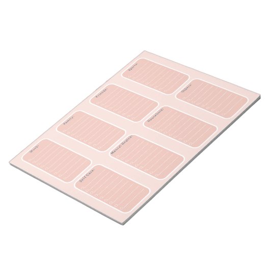 Bloc-note Schedule To Do Planner Checklist Organising Notes (Incliné)