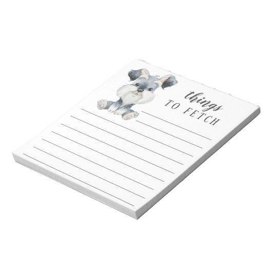 Bloc-note Schnauzer à récupérer (Tourné)