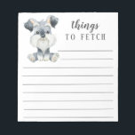 Bloc-note Schnauzer à récupérer<br><div class="desc">Adorable Schnauzer choses à récupérer bloc-notes avec des lignes. Facile à personnaliser avec votre message. Visitez notre boutique pour voir un large assortiment de races de chiens.</div>