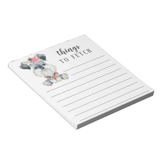 Bloc-note Schnauzer à récupérer (Incliné)