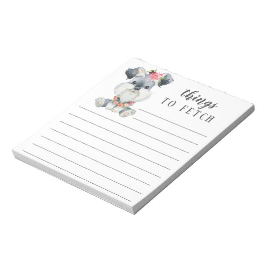 Bloc-note Schnauzer à récupérer (Tourné)