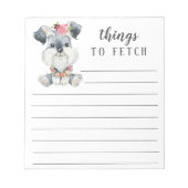 Bloc-note Schnauzer à récupérer (Devant)