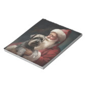 Bloc-note Schnauzer avec le Père Noël Noël Festif (Tourné)