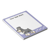 Bloc-note Schnauzer géant/standard/miniature de dessin animé (Incliné)