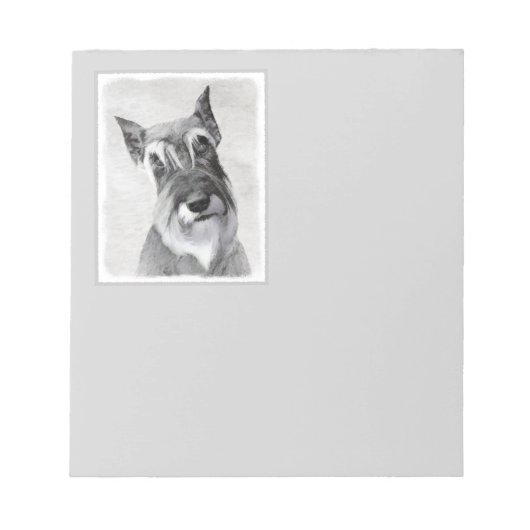 Bloc-note Schnauzer (Giant) Peinture - Chien Art (Devant)