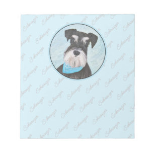 Bloc-note Schnauzer (Miniature) Peinture - Chien original mi