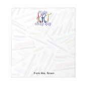 Bloc-note School supplies Art teacher notepad (Devant)