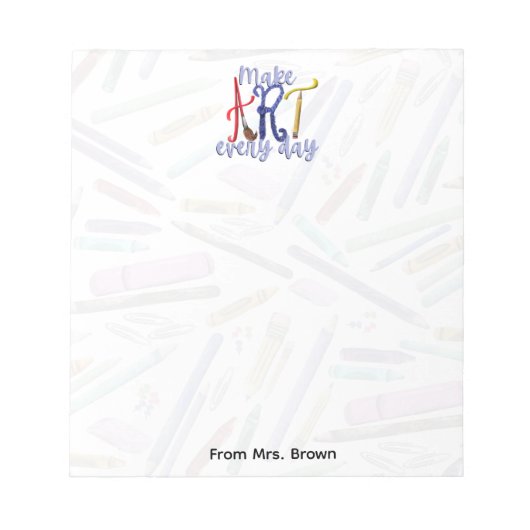 Bloc-note School supplies Art teacher notepad (Devant)