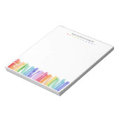 Bloc-note School Teacher Rainbow Color Books Custom (Tourné)