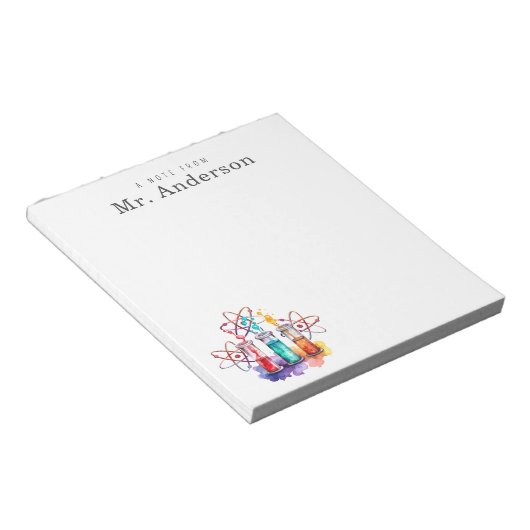 Bloc-note Science Teacher Chemistry Test Tubes (Incliné)