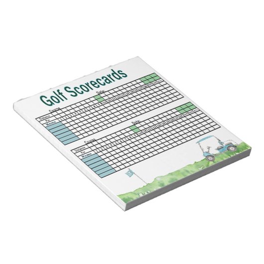 Bloc-note Scorecards Golf (Incliné)