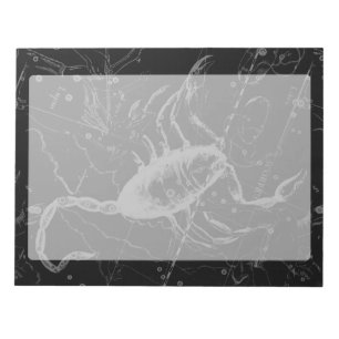 Bloc-note Scorpio Constellation Hevelius 1690 Vintage Noir