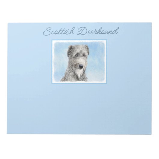 Bloc-note Scottish Deerhound Peinture - Cute Original Chien (Devant)