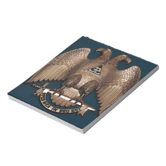 Bloc-note Scottish Rite Turquoise 32 degrés (Tourné)