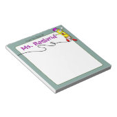 Bloc-note Scribble crayon personnalisé vert sans doublure (Incliné)