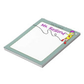 Bloc-note Scribble crayon personnalisé vert sans doublure (Tourné)