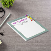 Bloc-note Scribble crayon personnalisé vert sans doublure