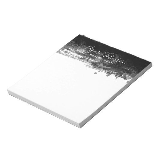Bloc-note Script Abstrait noir professionnel (Tourné)