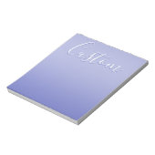 Bloc-note Script cursif modifiable | Violet blanc et violet (Tourné)