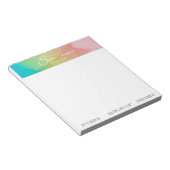 Bloc-note Script d'aquarelle moderne Rainbow Pastel - Bloc-n (Incliné)