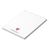 Bloc-note Script de coeur simple moderne (Tourné)